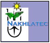 Nakhlatec logo: a palm tree produced by tissue culture yielding high quality fruits in the field